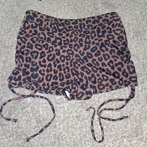 SHEIN Leopard Print Swim Shorts